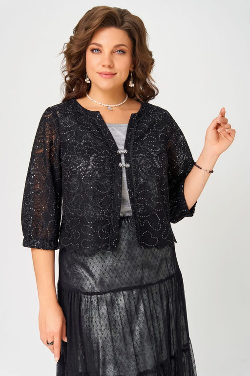 Костюм FITA 4141 черно-серебристый