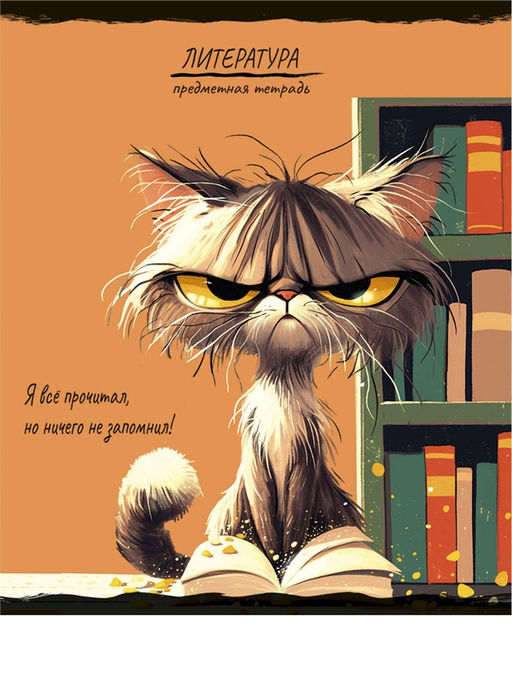Цена за 2 шт. Тетрадь 48л. ПРО ХВОСТ "Литература" (48-2501, Prof-Press) обложка - мелованный картон, фактурное тиснение