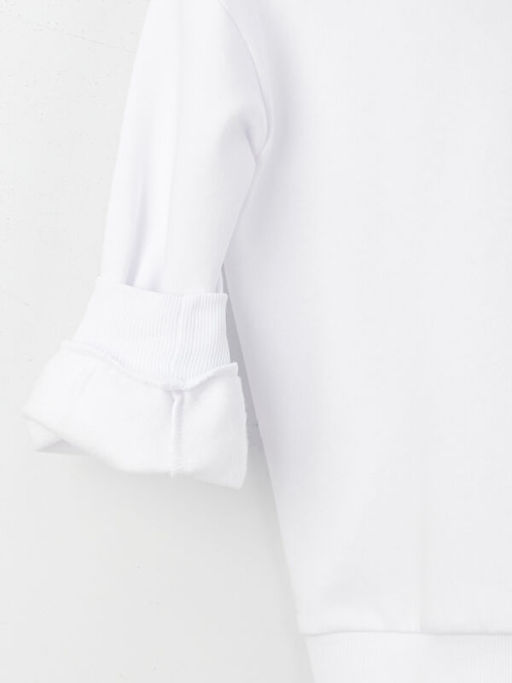 Basic Uzun Kollu K?z ?ocuk Hoodie