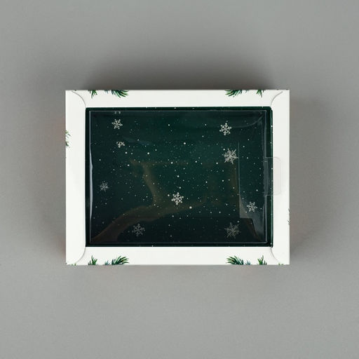 Цена за 5 шт. Коробка складная с пластиковой крышкой «Счастливого Нового года», 11.5×9×4 см