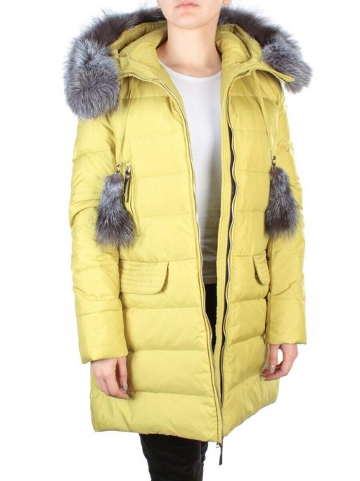 91577 YELLOW Пальто зимнее женское (200 гр. холлофайбера) - Fashion фото 6