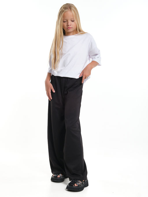 Брюки палаццо школьные штаны детская одежда девочке 33-7874 синий - Mini maxi фото 11