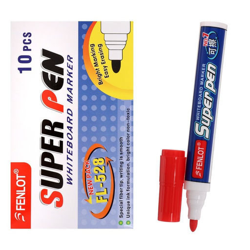 Цена за 10 шт. Маркер для магнитно-маркерной доски, круг, 2.8 мм, красный