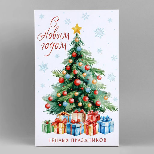 Коробка новогодняя подарочная Тёплых праздников, 32.5 х 20 х 12.5 см