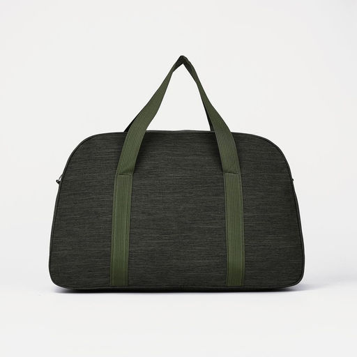 Сумка дорожная на молнии, наружный карман, длинный ремень, цвет зелёный - Simaland фото 3