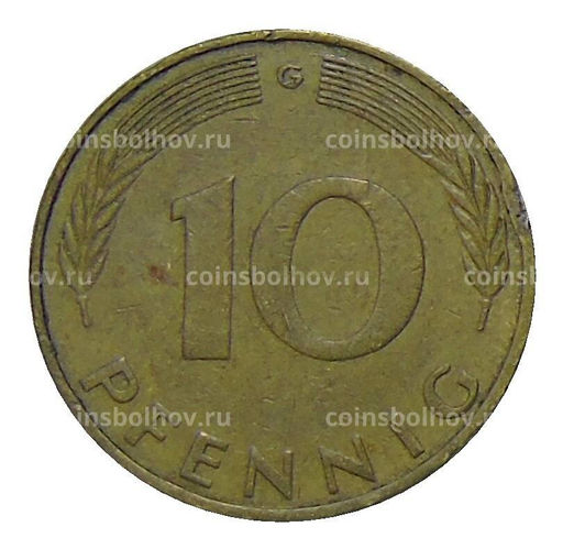 Монета 10 пфеннигов 1971 года G Германия