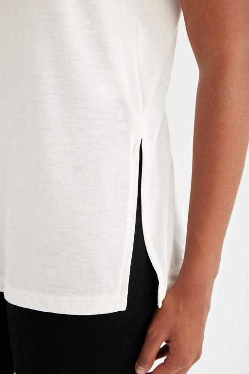 DeFactoFit Длинный крой с круглым вырезом для спортсменов из модала  фото 6