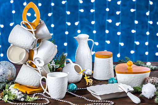 Кружка 300 мл 11*8*9,5 см Снежинки - Elan gallery фото 23