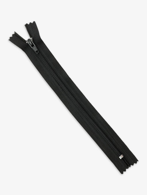 Цена за 10 шт. Молния «Спираль», №4, неразъёмная, брючная, замок автомат, 20 см, чёрная