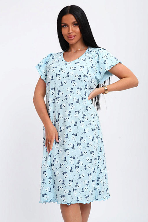 Сорочка женская (01064 синий) - Плиона фото 16