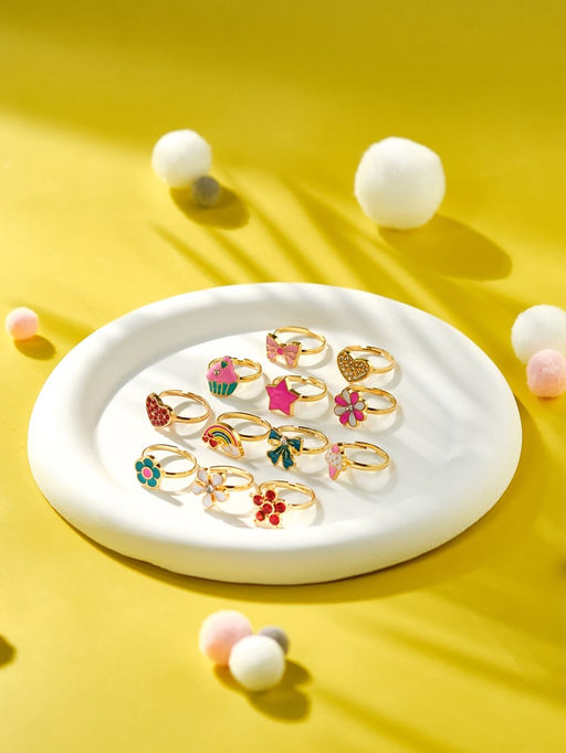 Цена за 36 шт. Кольцо Выбражулька «Лето», безразмерное, фасовка 36 шт., форма МИКС, цвет МИКС