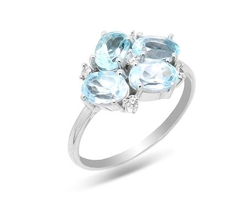 Кольцо из серебра топаз, Пафос