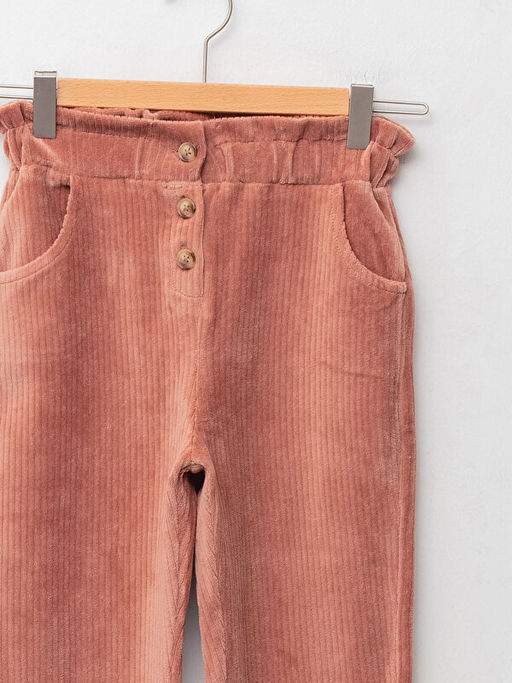 Beli Lastikli Basic Kadife K?z ?ocuk E?ofman Alt? - Waikiki фото 3