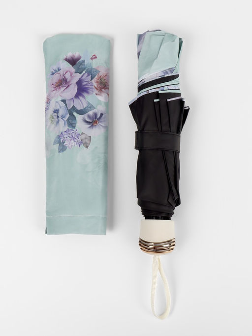 Зонт механический Фиалки, эпонж, 4 сложения, 8 спиц, R=47/55 см, d=94 см, МИКС