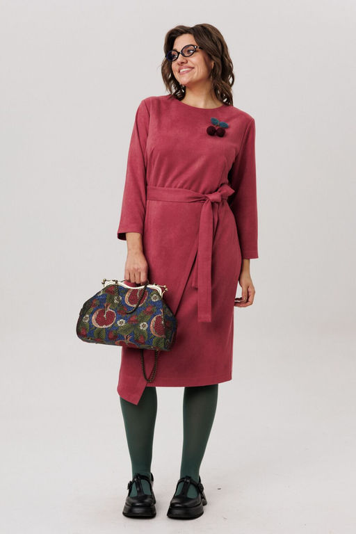 Платье ANELLI 1731 морозная вишня  фото 9