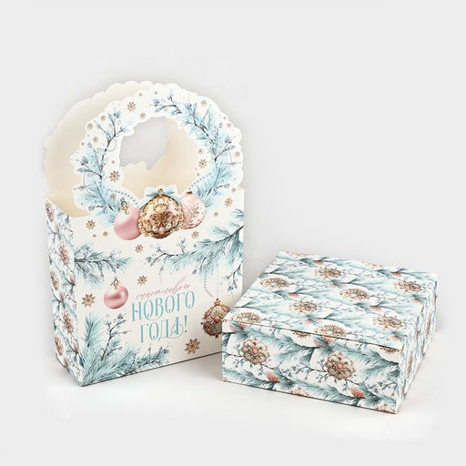 Коробка новогодняя складная Счастливого Нового года! 18 х 30 х 7 см - Дарите счастье фото 7
