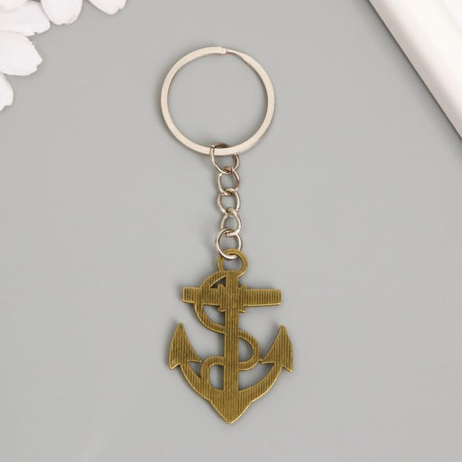Цена за 12 шт. Металлический брелок для ключей на кольце «Якорь и веревка», 4×3 см, МИКС