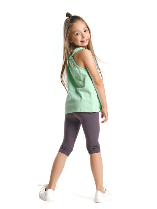 Комплект для девочки с принтом UD 6428/1690 св.зеленый - Mini maxi фото 3