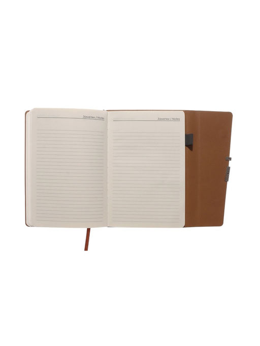 Ежедневник недатированный формат А5, с клапаном, 96 листов, линия, пвх, серый - Simaland фото 11