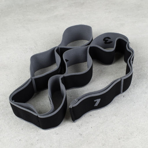 Ремень эластичный для йоги Woohooo Yoga Belt / 8 петель/ серый / уп 50 - ГалеонТрейд фото 2