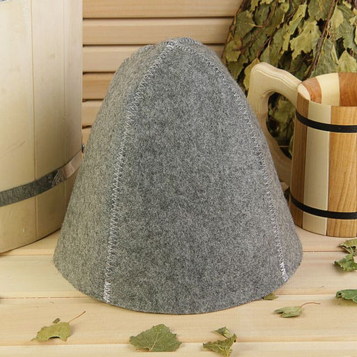 Шапка для бани Классическая, серая - Добропаровъ фото 3