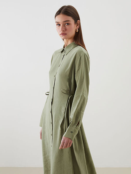 Modal Kar???ml? G?mlek Elbise