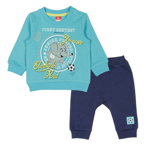 CRB wear/CWB 9885 комплект ясельный (джемпер, брюки), голубой-темно-синий/Ex.Cherubino фото 2