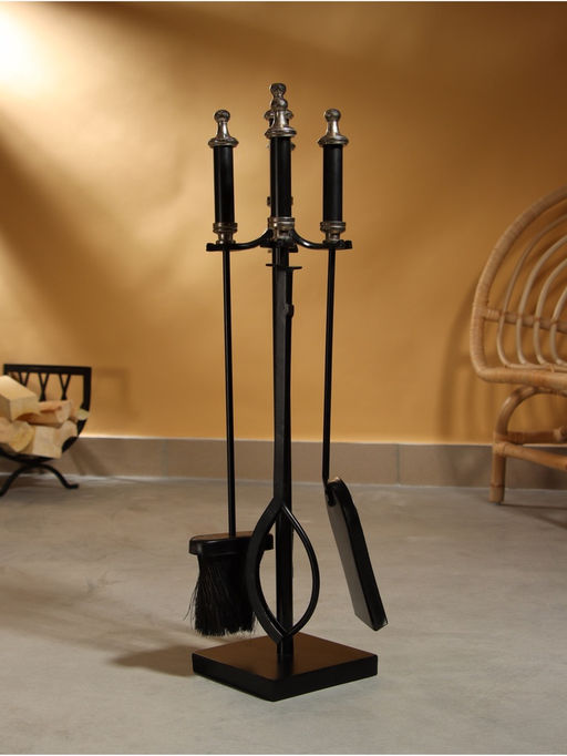 Каминный набор Огонёк сталь, 4 предмета, 15х15х64 см - Simaland фото 3