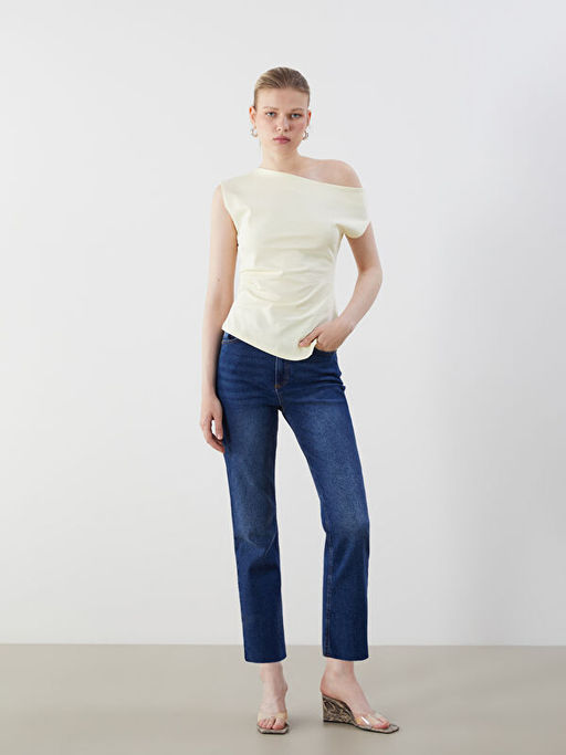 Crop Flare Kad?n Jean Pantolon