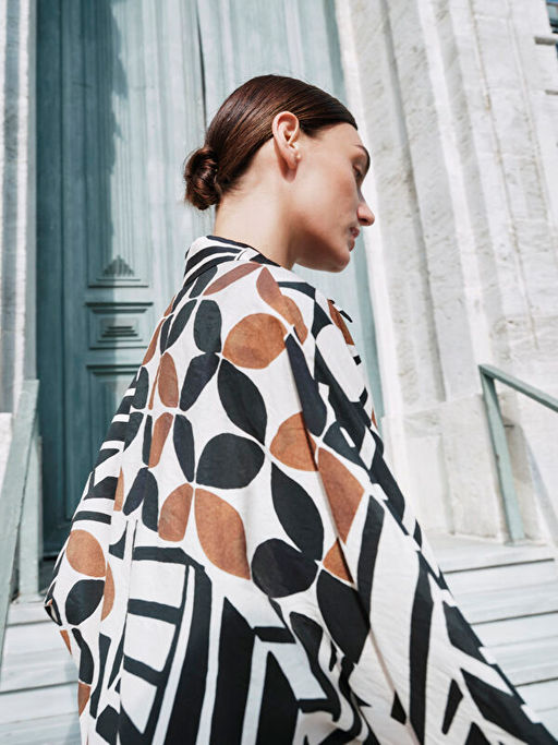 Desenli Oversize Kad?n G?mlek Tunik