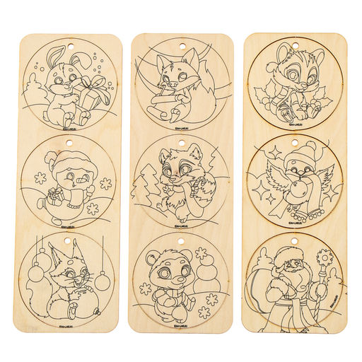 Заготовки для творчества на новый год Шары, с карандашами