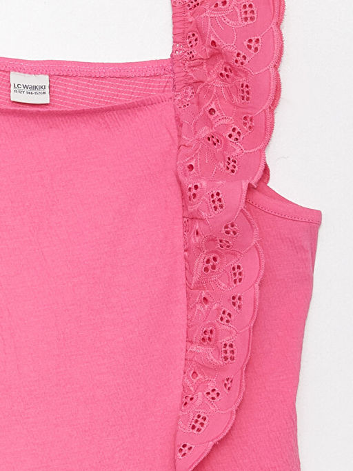 Kare Yaka Fisto Detayl? K?z ?ocuk Bluz - Waikiki фото 3