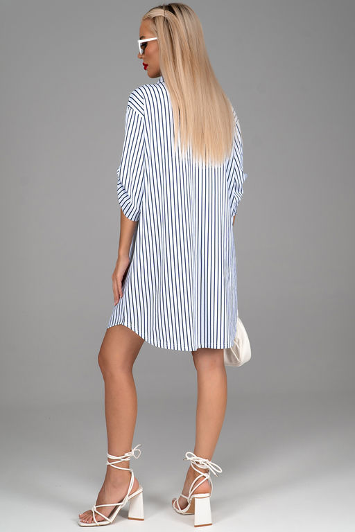 Платье  рубашка Молли (мелкая полоска) - Эльза фото 19