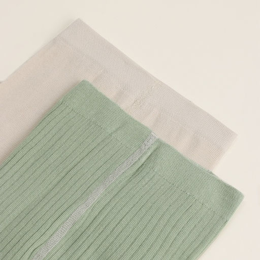 Набор колготок детских SL Home 2 пары, рост 86-92 см, молочн/оливк