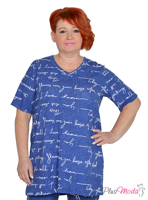 Футболка Модель №1937 размеры 44-84 - Plusmoda фото 3