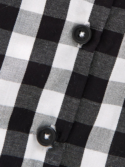 Платье на пуговицах в клетку UD 4857 черная клетка - Mini maxi фото 5