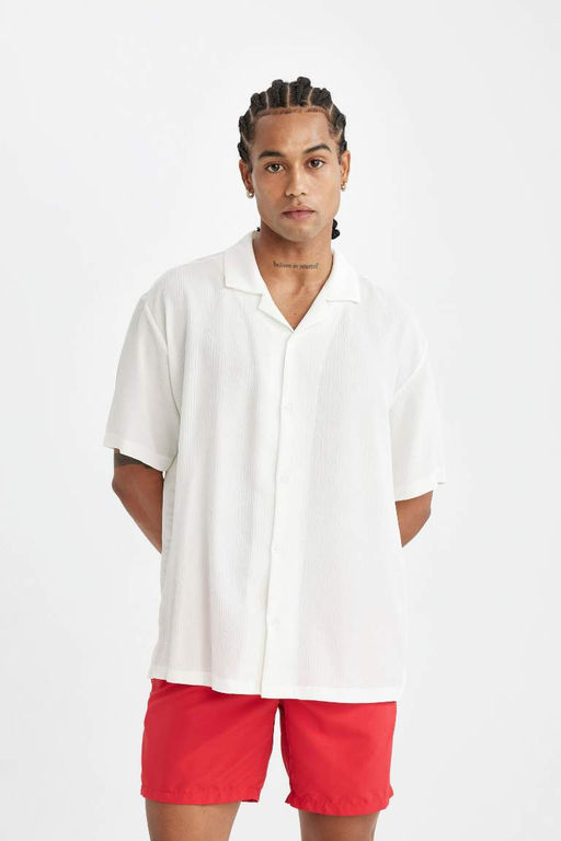 Шорты для плавания выше колена стандартного кроя на сетчатой подкладке - Defacto фото 4