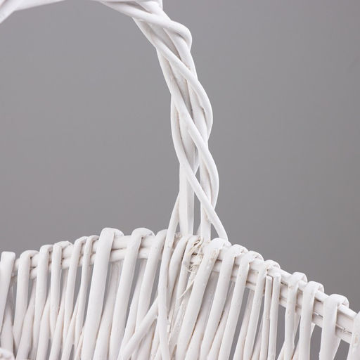 Корзина плетёная для хранения Tasa, из лозы, с ручкой, белая, набор 3 шт.