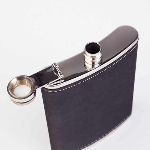 Подарочный набор 4 в 1: фляжка 240 мл, 2 стопки, воронка, черный - Simaland фото 5