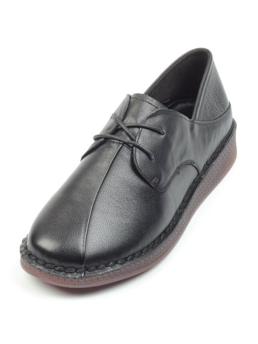 03-5905 BLACK Полуботинки женские (натуральная кожа) - Фабричный китай фото 5