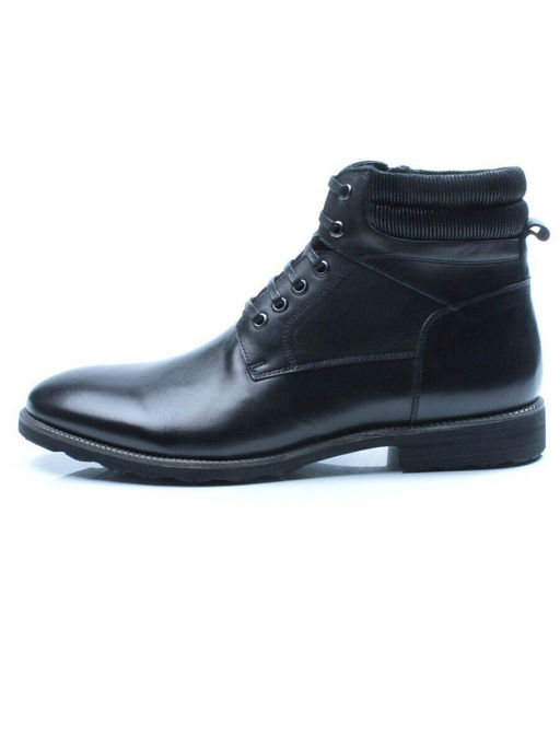01-H9041-D11-SW3 BLACK Ботинки демисезонные мужские (натуральная кожа)