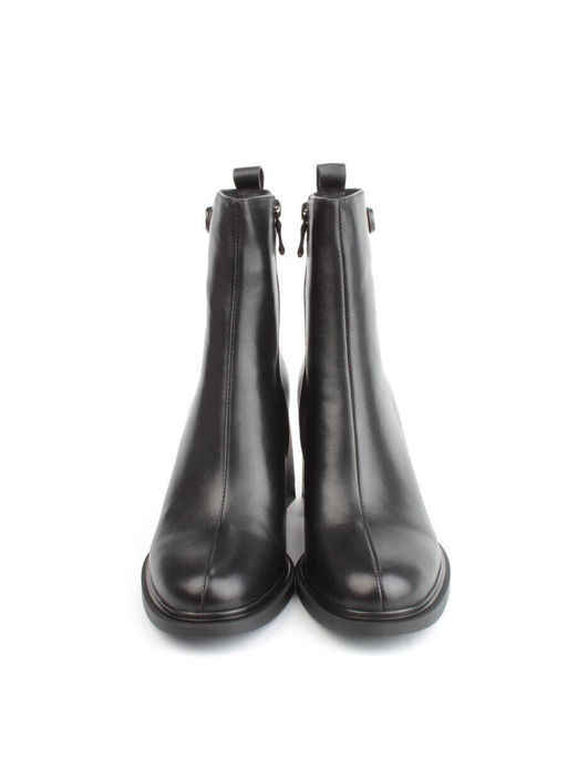 04-M3-1464 BLACK Ботильоны зимние женские (натуральная кожа, натуральный мех)