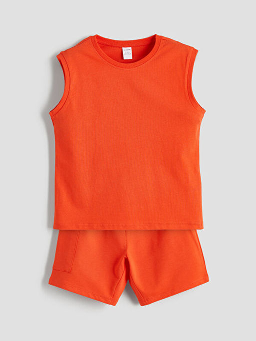 Basic Penye Erkek ?ocuk Atlet ve ?ort 2li