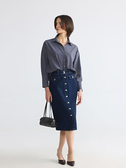 Джинсовая юбка женская Regular Fit A Kesim