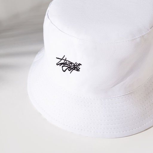 Панама двусторонняя унисекс MINAKU с надписями, белая, размер 58