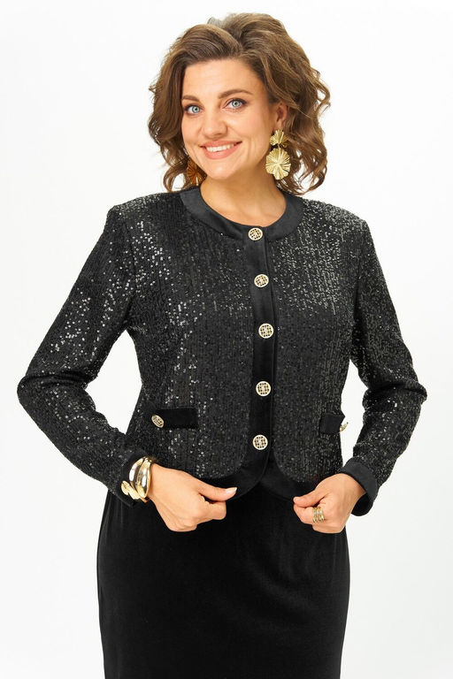 Костюм Svetlana Style 2302 черный бархат