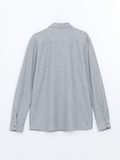 Slim Fit Uzun Kollu Erkek Dokulu G?mlek