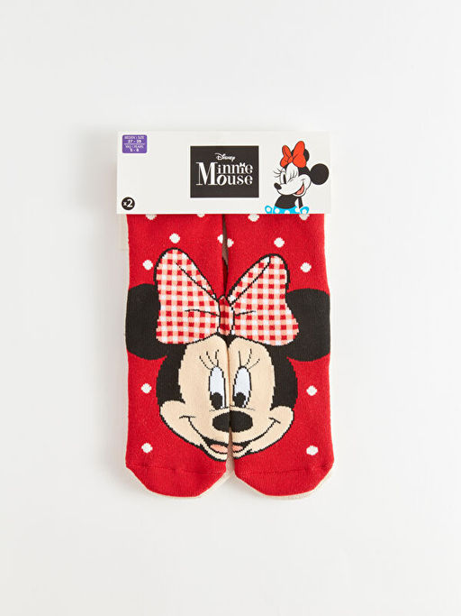Minnie Mouse Desenli K?z ?ocuk Havlu Soket ?orap 2li - Waikiki фото 3
