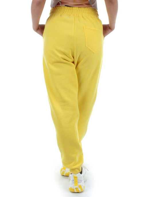 M061 YELLOW Брюки спортивные женские на флисе (100% хлопок) 7986 - Fashion фото 7