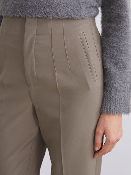 Dar Fit Pileli Kad?n Pantolon